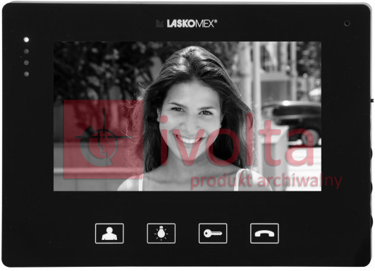 Monitor kolorowy LCD - 7" głośnomówiący z funkcją otwierania bramy, Laskomex MVC-8150_BLACK LASKOMEX